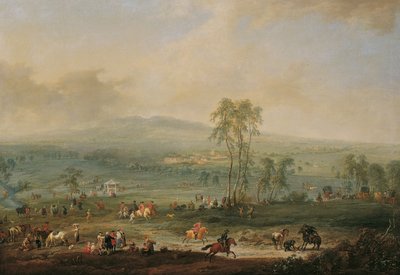 Laxenburg fra Schneiderau mod Guntramsdorf og Mödling af Johann Christian Brand