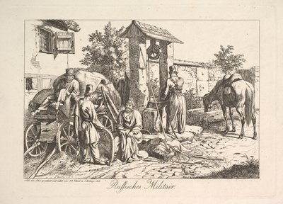 Kosak ved Brønden, 1815. af Johann Christian Erhard