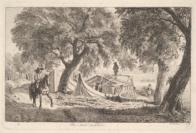 På kanalen i Wien, 1819. af Johann Christian Erhard