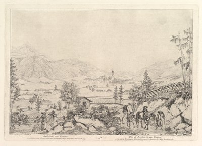 Landskab i landet, Radstadt am Tauren, begyndelsen af det 19. århundrede. af Johann Christian Erhard