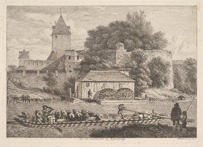 The Town Wall of Regensberg, 1817. dani af Johann Christian Erhard