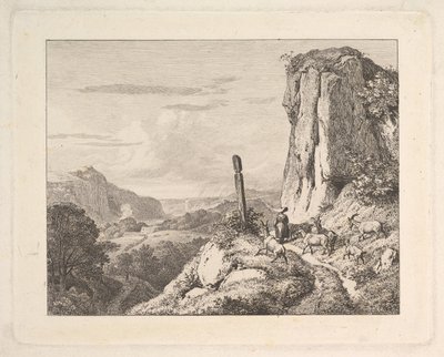 Ung kvinde med seks geder, 1815. af Johann Christian Erhard