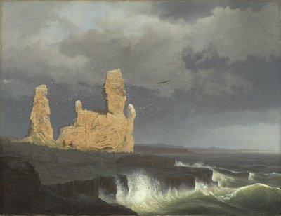Den islandske kyst, 1889 af Johann Christian Ezdorf