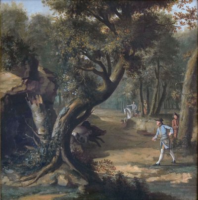 Vildsvinejagt af Johann Christian Klengel