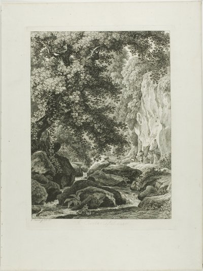 En Civita Castellana, fra maleriske ætsede prospekter fra Italien af Johann Christian Reinhart