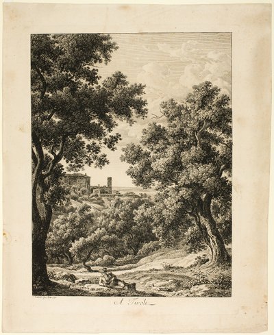 Et Tivoli, fra maleriske ætsede prospekter fra Italien af Johann Christian Reinhart
