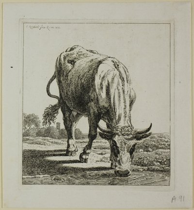 Cow Drinking, fra Die Zweite Thierfolge af Johann Christian Reinhart