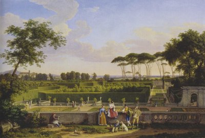 Tysk: I parken ved Villa Doria Pamphilj af Johann Christian Reinhart