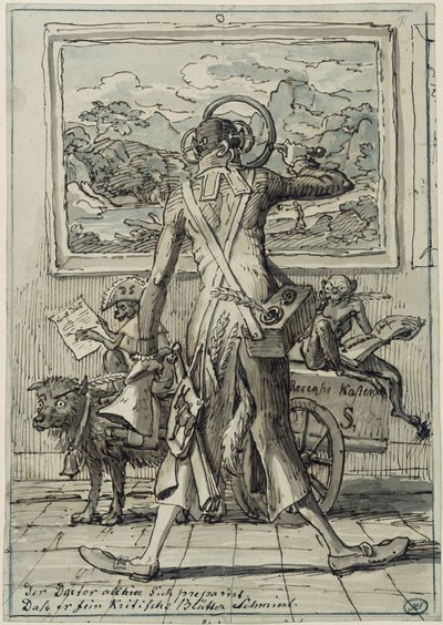 Karikatur af Dr. Ludwig Schorn i München af Johann Christian Reinhart