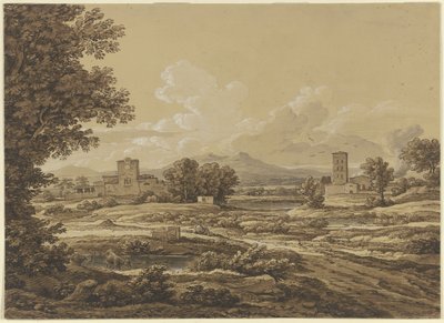 Landskab med Torre del Quinto uden for Rom af Johann Christian Reinhart