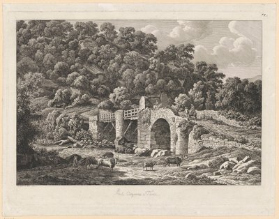 Landskab – Ponte Aquoreo i Tivoli af Johann Christian Reinhart