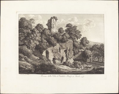 Ruinerne af Ventidio Bassos villa i Tivoli af Johann Christian Reinhart