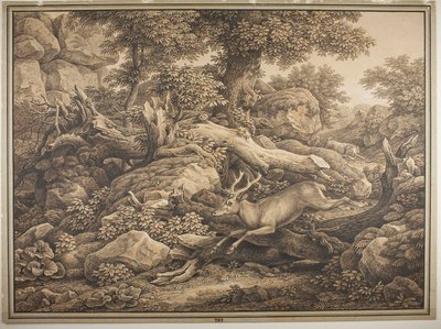 Scene fra Chigiernes park i Ariccia af Johann Christian Reinhart