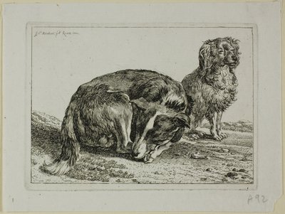 Two Dogs Resting, fra Die Zweite Thierfolge af Johann Christian Reinhart