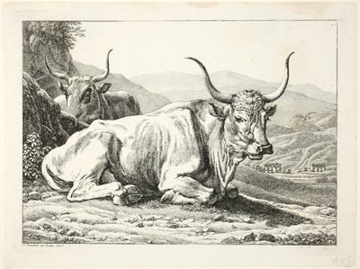 To romerske tyre hviler, fra Die Zweite The Erfolge af Johann Christian Reinhart
