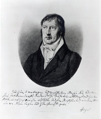 Georg Wilhelm Friedrich Hegel, graveret af F.W Bollinger, c.1825 af Johann Christian Xeller