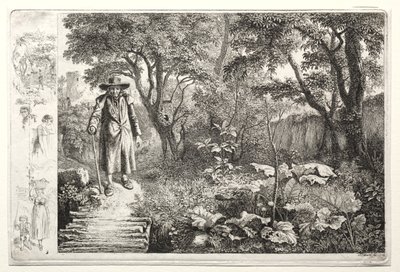Gammel mand før bjælkebroen af Johann Christoph Erhard