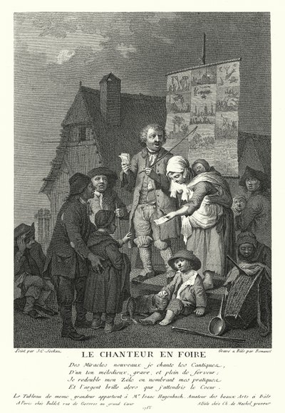 Sangeren på messen (gravering) af Johann Conrad Seekatz