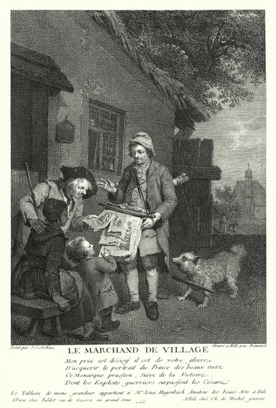 Landsbyhandleren (gravering) af Johann Conrad Seekatz