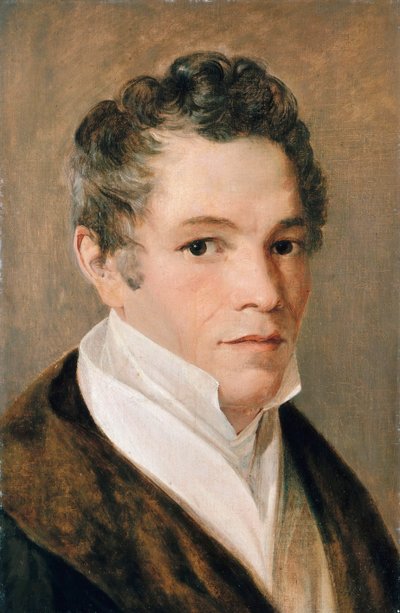 Portræt af Karl Friedrich Schinkel 1781-1841, omkring 1820. af Johann Eduard Wolff