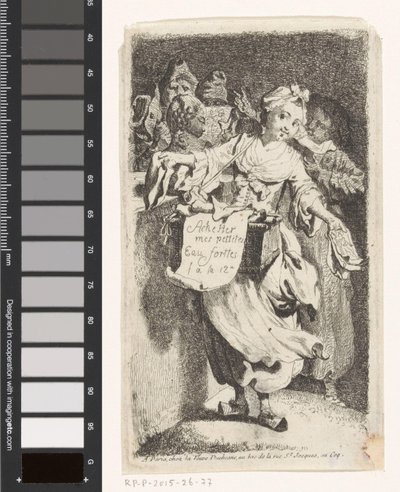 Prentverkoopster af Johann Eleazar Schenau