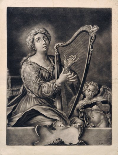 Johann Elias Ridinger S Cecilia af Johann Elias Ridinger