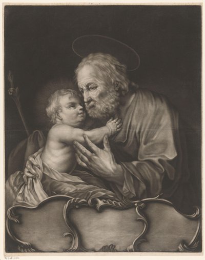 Josef med Kristusbarnet af Johann Elias Ridinger