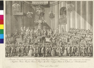 Kroning af kejserinde Maria Theresia til dronning af Ungarn den 10. juni 1792 i Budapest af Johann Ernst Mansfeld