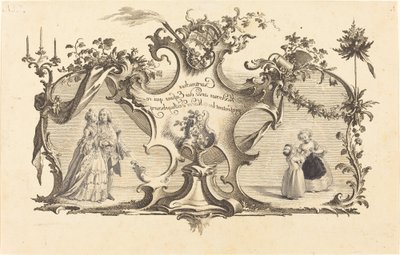 Moderne patroner med børn, der repræsenterer Augsburgs tilstande af Johann Esaias Nilson