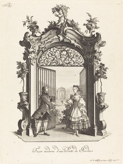 Moderne måde at have en havedør på (En havedør i moderne stil) af Johann Esaias Nilson