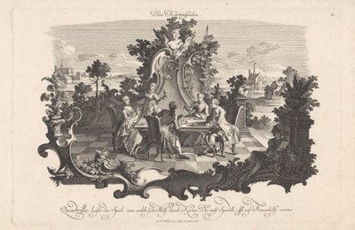 Kortspil The Karten Games (titel på objekt) Social underholdning (serietitel) af Johann Esaias Nilson