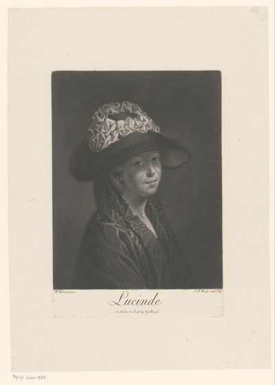 Portret van Lucinde af Johann Friedrich Bause