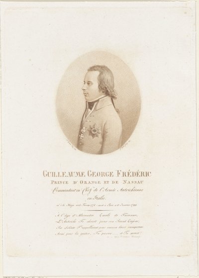 Portræt af Frederik, Prins af Orange-Nassau af Johann Friedrich Bolt