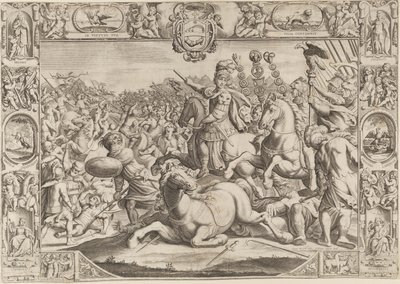 Allegori om Urban VIII, pave (Maffeo Barberini 1623-1644) af Johann Friedrich Greuter