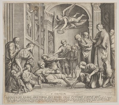 Sankt Cecilias død, ca. 1640-60. af Johann Friedrich Greuter