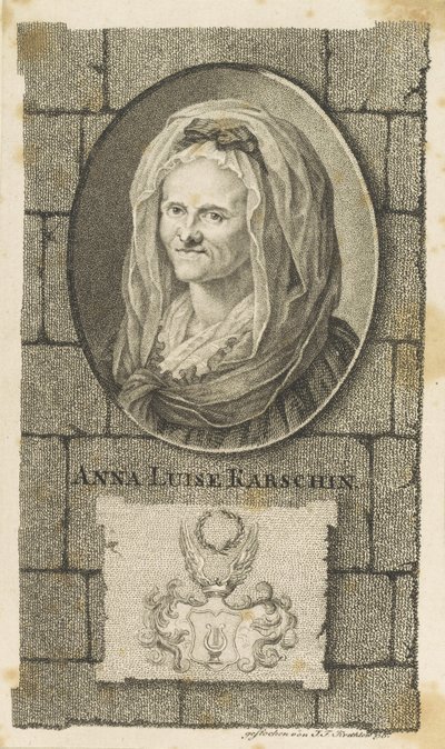 Portræt af Anna Louisa Karsch 1722-1791, 1796. af Johann Friedrich Krethlow