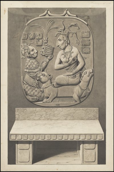 En samling af Waldecks originale kunstværk fra Mesoamerica, boks 13 af 22 af Johann Friedrich Maximilian von Waldeck