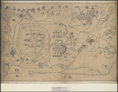 En samling af Waldecks originale kunstværk fra Mesoamerica, boks 18 af 22 af Johann Friedrich Maximilian von Waldeck