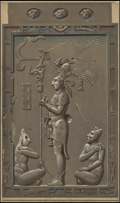 En samling af Waldecks originale kunstværk fra Mesoamerica, boks 20 af 22 af Johann Friedrich Maximilian von Waldeck
