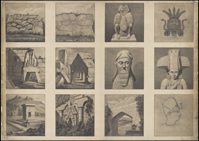 En samling af Waldecks originale kunstværk fra Mesoamerica, boks 20 af 22 af Johann Friedrich Maximilian von Waldeck