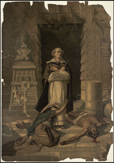 En samling af Waldecks originale kunstværk fra Mesoamerika, boks 22 af 22 af Johann Friedrich Maximilian von Waldeck