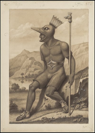 En samling af Waldecks originale kunstværk fra Mesoamerica, boks 3 af 22 af Johann Friedrich Maximilian von Waldeck