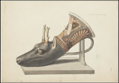 En samling af Waldecks originale kunstværk fra Mesoamerica, boks 4 af 22 af Johann Friedrich Maximilian von Waldeck