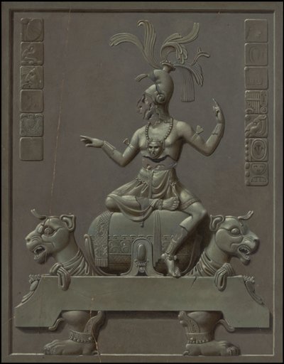 En samling af Waldecks originale kunstværk fra Mesoamerica, boks 7 af 22 af Johann Friedrich Maximilian von Waldeck