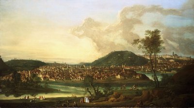 Udsigt over Prag fra øst, af Johann Friedrich Meyer