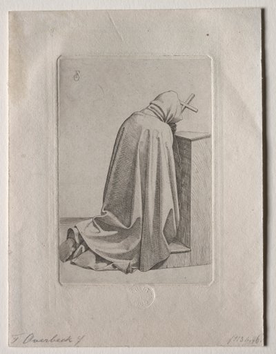 En bedende munk, 1826. af Johann Friedrich Overbeck