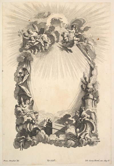 Pagtens Ark, fra Book of Cartouches, midten af 1700-tallet. af Johann Georg Hertel