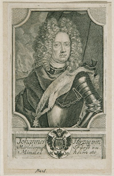 John Churchill Herzog af Marlborough af Johann Georg Mentzel