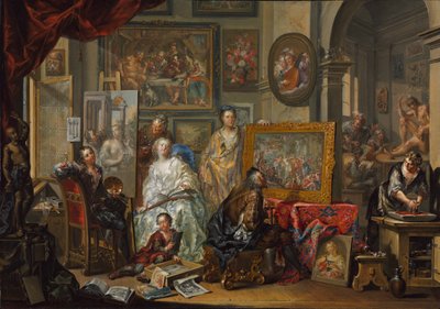 Malers atelier af Johann Georg Platzer