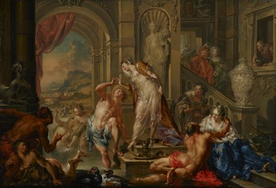 Årstidernes fornøjelser: Sommer, ca. 1730 (olie på kobber) af Johann Georg Platzer
